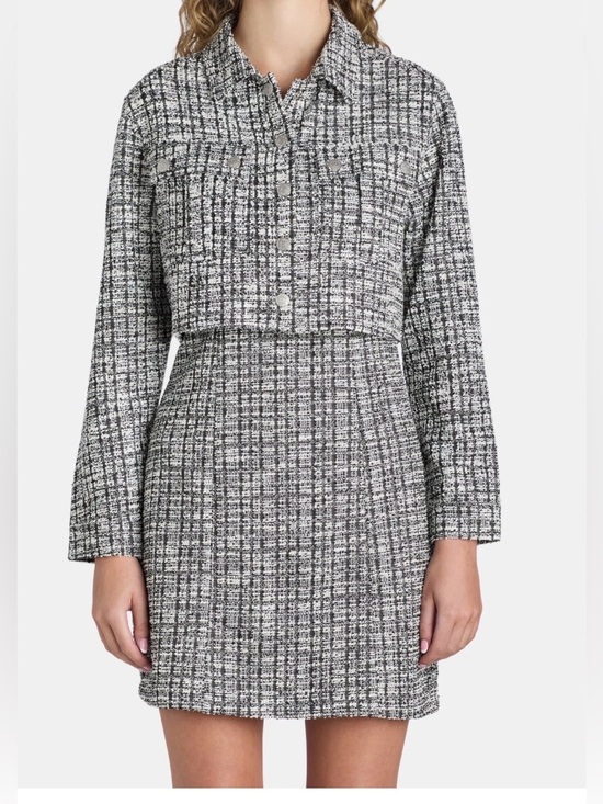 Madden NYC Dresses & Skirts - Madden NYC Dress and Jacket Set Tweed Gray SZ L Juniors